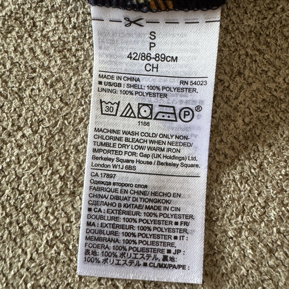 Banana Republic Dress Dark Blue with yellow flowers, tie waist size small - Picture 2 of 4